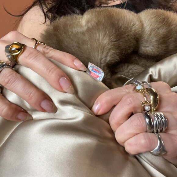 Mob Wife Fur and Leather Coat - 80s 90s - Picture 10 of 11